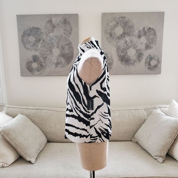 Inc International Concepts Printed Sleeveless Mock-Neck Top sz Med - Picture 7 of 14